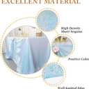 ShiDianYi Iridescent Blue Tablecloth 90X132 Inch, Sequin Tablecloth Rectangle, Mermaid Table Cloth, Shimmer Talbe Cover for Party,Birthday,Weddings Decor