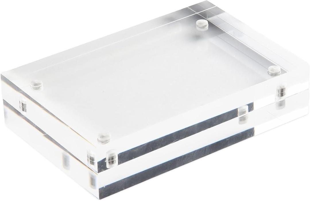 Acrylic Sign Holder, Poster Double-Sided Display Stand For Countertops, Acrylic Stands For Display In Offices, Restaurants, And Events(5.5 x 8.2cm) 6 pcs