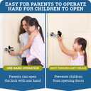 Door Lever Lock (2 Pack) Prevents Toddlers from Opening Doors Easy One-Hand Operation for Adults Durable ABS with 3M Adhesive Backing No Tools Needed for Install