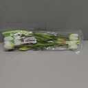10 Pcs Fake Tulips Tulips Artificial Flowers Real Touch Fake Flowers Artificial Flower Bouquet for Home Table Party Wedding Decoration (White)