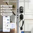 Veise VE012W-H WiFi Smart Front Door Lock Set, Built-in WiFi, App Remote & Voice Control, Fingerprint Keyless Entry Smart deadbolt with Handle, Backlit Keypad, Auto Lock, IP55 Waterproof, Matte Black