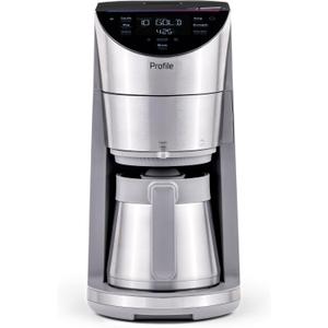 GE Profile Smart Grind & Brew Coffee Maker w/Podless Single Serve, 90oz Water Reservoir, 10 Cup Thermal Carafe, Voice Control, Adjustable Burr Grinder, SCA Certified, Barista-Quality, Stainless Steel