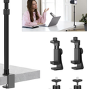 1 Desk Mount with 1/4" & 3/8" Screws, Ball Head, 17-41" Adjustable Aluminum Stand, for DSLR & Ring Light