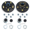 2 Sets Trailer Hub Kits 5 on 4.5'' for 3500 lbs 1-1/16'' to 1-3/8'' #84 Tapered Axle, Prelubricated L44649 L68149 Bearings 5x4.5 Trailer Replacement Idler Hub 5 Lug Bolt Trailer Wheel Hub Kit