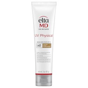 EltaMD UV Physical Tinted Sunscreen for Face, SPF 41, 100% Mineral Active Sunscreen, Transparent Zinc Oxide Finish