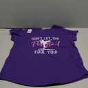 Funny Girl Karate Design Kids Women Kickboxing Black Belt T-Shirt (Small,Purple)