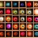 Kingrol 50 Pack 1 Inch Glass Ball Ornaments, Mini Christmas Tree Decorative Balls, Decora Baubles Pendant for Xmas, Wedding, Party, Home Decor