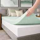 1-Inch High Density Medium Firm Foam Mattress Topper, CertiPUR-US Certified for Superior Comfort and Support, Twin, Green