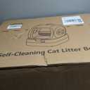 UPFAS Automatic Cat Litter Box Self Cleaning - APP Control - Weight Monitoring - Ultra-Quiet, Medium Cats and Kittens Litter Box, Safe Anti-PinchAssembly Required- Grey