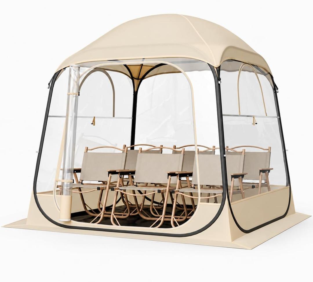 VEVOR Pop up Sports Tent, 8 Sizes Optional Clear Bubble Tent for 1-6 Person, Waterproof Outdoor Pod with Floor Mat & Top Cover, Garden Igloo Dome Tents Camping Shelter for Sports Watching, 63" L x 63" W x 71.7" H