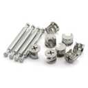 4Set Furniture Hardware Double End Head Rod Connection Cam Fittings Furniture Board Panel Connection Accessories 64mm