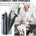 Nose Hair Trimmers for MenRechargeable Hair Trimmer 3 in 1 Painless Multifunctional Ear and Nose Hair Trimmer with IPX7 Waterproof Dual Edge Blades (Ink Black)