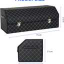 FORTANEXUS Car Trunk Organizer with Sturdy Faux Leather Lid - 29.5 inches