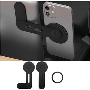 Magnetic Car Phone Mount, Invisible Design for Tesla Model 3/X/Y/S, Strong Magnet and 90 Rotation, Foldable Phone Holder for Car Screen Laptop, Compatible with All iPhone, Android, Smartphones