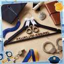 Reallnaive Police Graduation Hanger with White Bow Congrats Gift for Police Academy Graduation Promotion Retirement Ceremony Souvenir Favor Law Enforcement Officer Keepsake