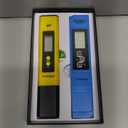 VIVOSUN Digital pH and TDS Meter Kits, 0.01pH High Accuracy Pen Type pH Meter ± 2% Readout Accuracy 3-in-1 TDS EC Temperature Meter for Hydroponics, Pool and Aquarium, Yellow Blue, UL Certified