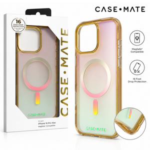 Case-Mate Soap Bubble iPhone 16 Pro Max Case [Compatible with MagSafe] - Stylish Phone Case with 12ft Drop Protection - Premium Magnetic Cover for iPhone 16 Pro Max - Iridescent Wavy