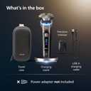 Philips Norelco Shaver i9000 Prestige Ultra, Wet & Dry Electric Shaver, Black Gradient, SenseIQ Pro Technology, Triple Lift & Cut System, 360 Rotating NanoTech Precision Blades, 5 Modes, XP9405/84