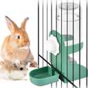 kathson Rabbit Water Dispenser for Cage 17 Oz Hanging Guinea Pig Water Bottle No Drip Gravity Automatic Bunny Water Bottle No Leak Small Animal Water Bottle for Chinchilla Ferret Hamster(Green (Blue)