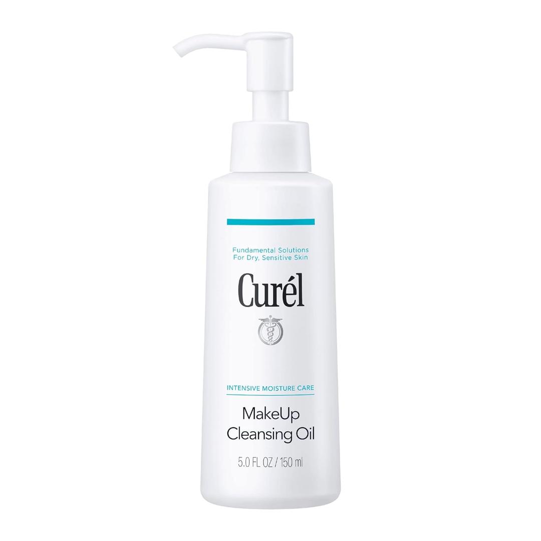 Curel Japanese Skin Care Makeup Cleansing Oil for Face, Oil-Based Makeup Remover for Dry, Sensitive Skin, Fragrance Free Facial Cleansing Oil, 5 Oz (5 Fl Oz (Pack of 1))