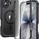 Diaclara for iPhone 17 Case 6.3'', Full-Body Military Grade Drop Protection Outdoor Phone case with Built-in Screen Protector, Easy Installation,No Gap,Compatible with MagSafe, Black