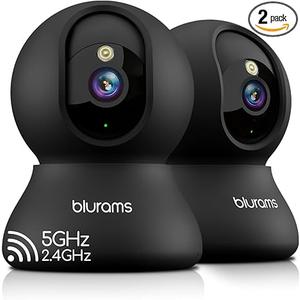 blurams 5G Indoor Cameras for Home Security, 2K Pet Camera with Phone App, 360° PTZ Home Cam w/DualBand WiFi6, 2Way Talk, Free Human/Sound Detection, Motion Tracking, Night Vision, Works with Alexa