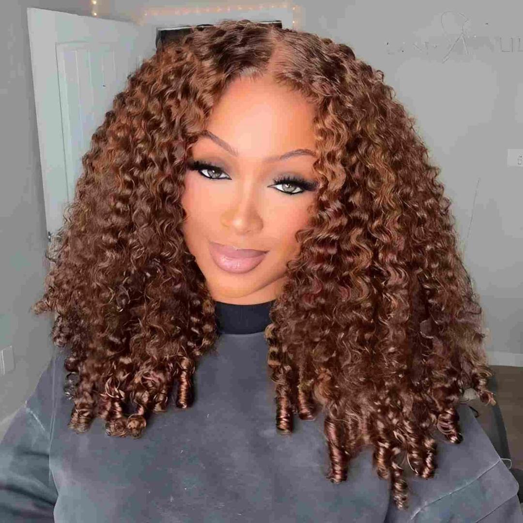 8 Packs Burmese Curly Crochet Hair 18inch Knotless Pre-Separated Crochet Hair With Spiral Curl Synthetic Hair for Women,Easy to Detangle and Install(18inch,30#)