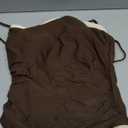 SUUKSESS Women One Piece Tummy Control Swimsuit Strapless Bandeau Bathing Suit, Size: M