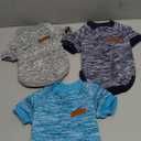 3 Pack Dog Sweaters for Small Dogs Girl Boy Winter Fleece Clothes Warm Soft Dog Sweatshirt Outfit for Dogs Cats Pet Apparel (Navy Blue+Grey+Light Blue, Small)