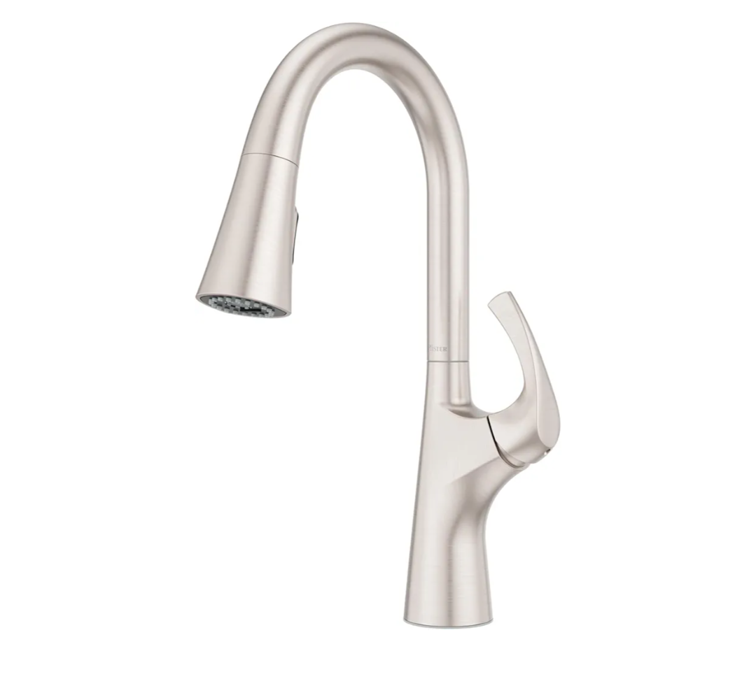 Pfister Talega Kitchen Sink Faucet with Pull Down Sprayer Single Handle High Arc Spout Spot Defense Stainless Steel NSF Certified 1 or 3 Hole Installation F5297TEGS