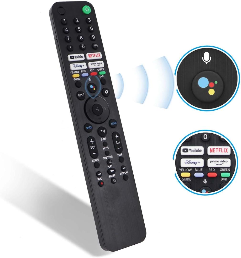RMF-TX520U for Sony Smart TV & Bravia TV with Voice Control - Replacement Remote for Sony 2019-2023 XBR/KD/XR Series, X80J, X85J, X90J, A80J etc 