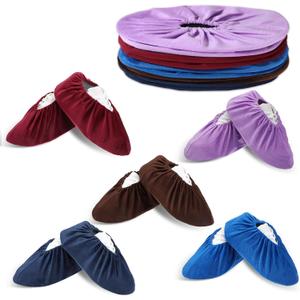 5 Pairs Non-slip Reusable Shoe Covers for Indoors, Multicolor Thickened Flannel Shoe Protector Cover Safety Walking Boot Cover Universal Washable Foot Shoes Covers for Office Laboratory Households