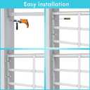 Fixed Window Safety Guard 19x 54 *2 Pack Adjustable Width Prevents Accidental Falls, Non-Egress, Tamper Resistant Screws Included, White, Single Pack
