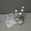 5 PACK/16 OZ Glass Spray Bottles with Upgraded Adjustable Spray Nozzle, Refillable Containers with Silicone Sleeve, Spray Bottle for Hair&Cleaning Solutions&Essential Oils-Pink Blue Gray Black White