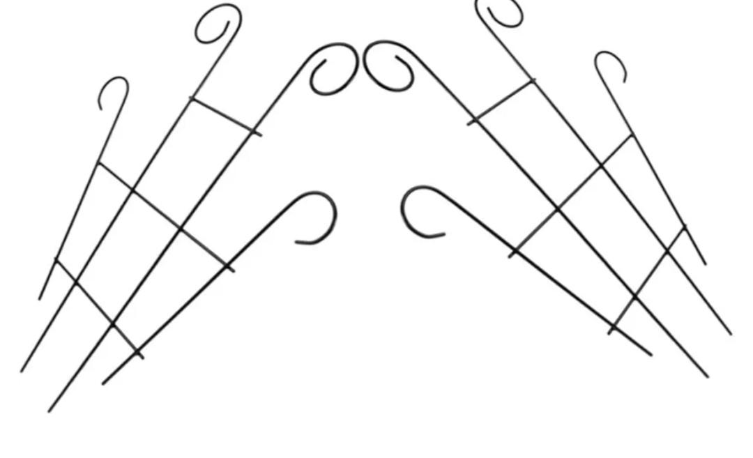 2pcs Metal Garden Trellis Vine Climbing Support Rack for Potted Plants Flowers Vegetable Stem Climbing Frame Indoor Outdoor Plant Scaffold 40x30cm Black