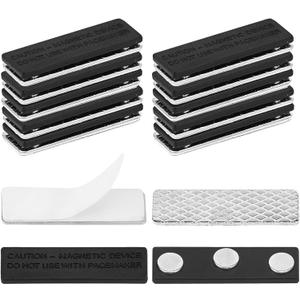 10 Pack Magnetic Curtain Closures for Horizontal Window Blinds, Magnetic Curtain Clips with Adhesive for Blackout Curtains, Blackout Blind Accessory Curtain Magnets
