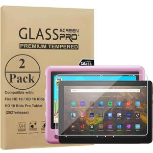 Screen Protector For 10" Kids/Pro Tablet 2021 & 2023, Tempered Glass Screen Protector for 10-inch Tablet, Anti-Scratch High Definition Anti-Fingerprint, [2 Pack]