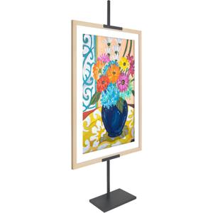 Americanflat Adjustable Tabletop Easel Stand for Picture Frames up to 50" - Ideal Picture Frame Stand to Display Art, Signs, or Photos - Use Easel Stands for Home or Events - Black