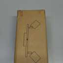 BoostArea LED 2 Light Track Lighting Kit, Black 2 Way Ceiling Spot Lighting, Flexibly Rotatable Light Head for Kitchen, Living Room, Bedroom, GU10 Bulb Not Included