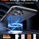 Temdan Magnetic for iPhone 16 Case Waterproof, [Built-in Ring Invisible Stand & Screen Protector][IP68 Underwater][Drop proof][Dustproof][Real 360] Shockproof Protective Phone Case 6.1''-Grey