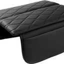 Karltys Center Console Cover for 2020-2025 2026 Mercedes Benz GLE 350 450 W167 and GLS 450 X167, Anti-Scratch Leather Waterproof GLE 350 Armrest Console Cover with Storage Pockets (Black)