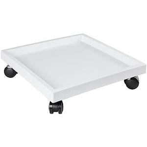NAZKAEN 14.2 Inch Square Rolling Plant Caddy Saucer with Wheels, Heavy Duty Wheeled Planter Stand for Potted Plant, Coaster Roller Base Tray with Casters, Flower Pot Dolly Holder for Indoor Outdoor