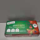 Zip HD Freezer Bags Quart Size, 20 Count, Case of 480 (24 packs x 20)