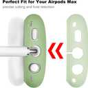 FILOTO Case for Airpods Max Headphones, Ear Pad Case Cover/Ear Cups Cover/Headband Cover for AirPods Max (USB-C/Lightning)(2024/2020), Silicone Accessories Cases (Cactus Green)