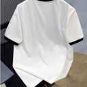 Men's Letter Graphic Tees Casual Vintage Crewneck Short Sleeve T Shirts Summer Tops Streetwear (M)