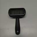 Self Cleaning Shedding Brush - Skin Friendly Grooming Tool for Dogs, Cats, and Puppies, Deshedding and Hair Removal for Long and Short Haired Pets, Black