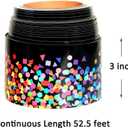 2 x Youngever 52.5 ft Bulletin Board Borders Confetti Border for Classroom Decoration, Confetti on Black