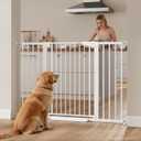 Cumbor 36" Extra Tall Baby Gate, 30-54" Wide Dog Gates for Large Dogs