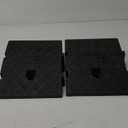 2PCS Curb Ramps 4.3"" Rise Height Curb Ramp Interlock Curb Ramps for Driveway Low Cars Motorcycle Wheelchair Bike Vehicles Truck (4.3"" High), Black