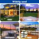 2 Pack String Light Poles,10 Ft Light Poles for Outside String Lights,Outdoor Lights Pole with Fork,Metal Poles Stand for Patio Deck Backyard